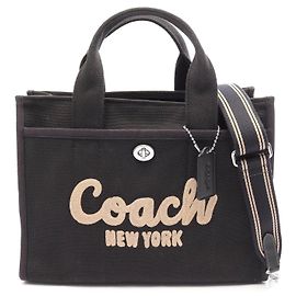 COACH Cargo Tote Canvas 2way Tote Bag Black