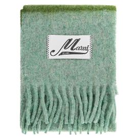 Marni Sciarpa in mohair a righe Verde