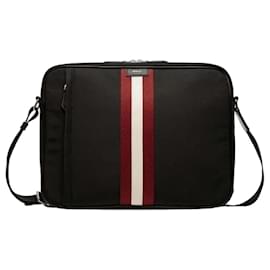 Bally Code Messenger Bag Black Nylon Black