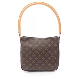 Borsa a Spalla Louis Vuitton Looping MM Monogram Marrone