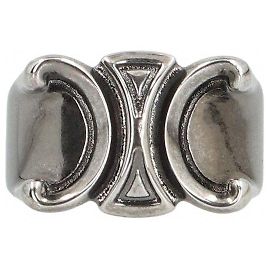 Céline Chunky Ring Silvery Metallic
