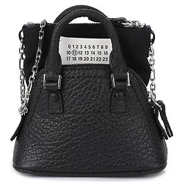Maison Martin Margiela Borsa Baby a tracolla in pelle nera Nero
