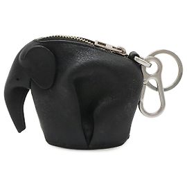 Loewe Elephant Leather Coin Case Black