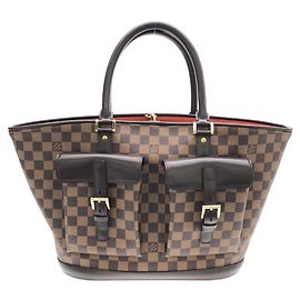 Borsa Tote Louis Vuitton Manosque Damier Marrone
