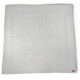 Hermès Lenço de cashmere e seda Hermes Sangle Logo Prata Metálico