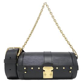 Mala de ombro Louis Vuitton Epi Papillon em couro de bezerro Preto