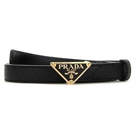 Prada Cinto de couro Saffiano Preto