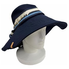Sombrero bucket de algodón Louis Vuitton Azul