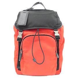 Prada Tessuto Montagna Rucksack Rot