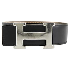 Hermès Cinto H em couro de bezerro Hermes Preto