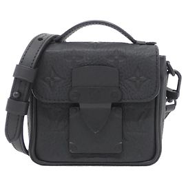 Sac à épaule Louis Vuitton Taurillon Monogram Pico S Lock Noir
