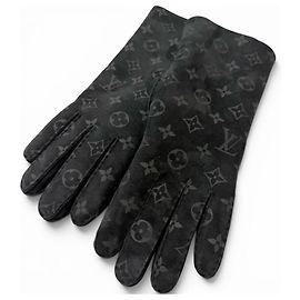 Luvas Louis Vuitton Gon Sherling Darling Monogram em shearling Preto