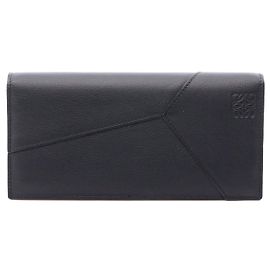 Loewe Puzzle Horizontal Leather Wallet Black