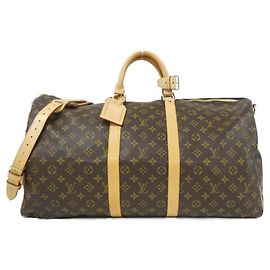 Bolsa Boston Louis Vuitton Keepall Bandouliere Monogram Marrom
