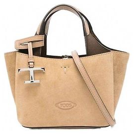 Sac Micro Tote Tod's en cuir de veau marron Marron