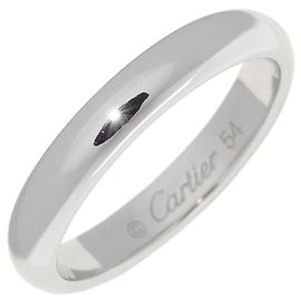 Cartier 1895 Ehering Pt950 Ringgröße 54 Silber Metallisch