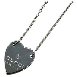 Collar Corazón Gucci Trademark en Plata 925 Plata Metálico
