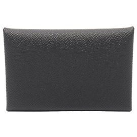Hermès Hermes Calvi Calf Coin Case Black
