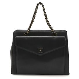 Chanel Leather Tote Bag Black