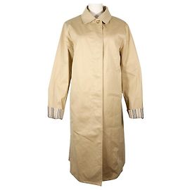 Burberry Cotton Polyurethane Coat Beige