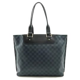 Sac cabas Louis Vuitton Cabas Voyage Damier Cobalt 2way Noir Bleu