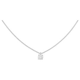 Autre Marque Diamant-Halskette PT900 PT850 Silber
