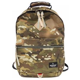 Autre Marque INDISPENSABLE Nylon Rucksack Braun Grün