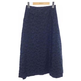 Autre Marque Gonna Aliquam Nero Stampa leopardo Blu navy