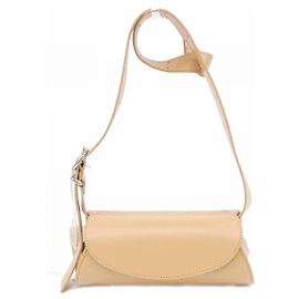 Bolsa de couro de bezerro CANNOLO Jil Sander Bege