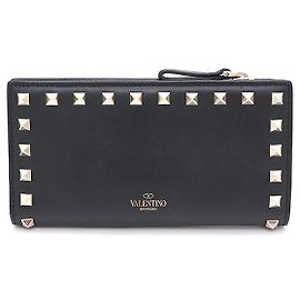 Valentino Studded Long Wallet Black