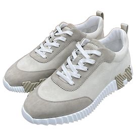 Hermès Bouncing Sneakers Suede Beige Brown