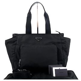Prada Borsa per neonati in Re-Nylon Nero