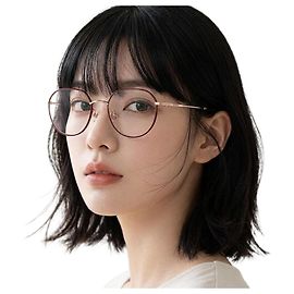 Lanvin Montura de gafas redondas de titanio Burdeos Oro Roja