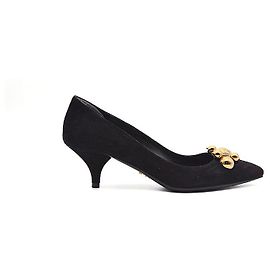 Prada Suede Kitten Heels Black