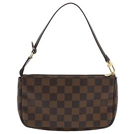 Louis Vuitton Pochette Accessoires Shoulder Bag Damier Ebene Marrom