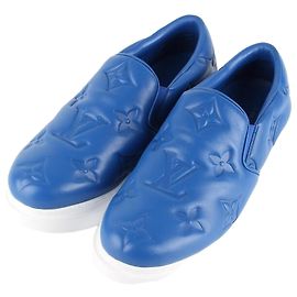 Louis Vuitton Monogram Beverly Hills Slip-On Blue Blau