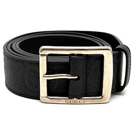 Gucci Leather Belt Black Black