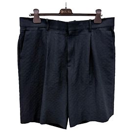 Louis Vuitton Pantaloncini in seta e cotone con monogramma nero Nero