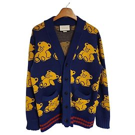 Gucci Blauer Teddy Bear Cardigan für Herren Blau