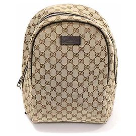 Gucci GG Supreme Jacquard Canvas Backpack Brown