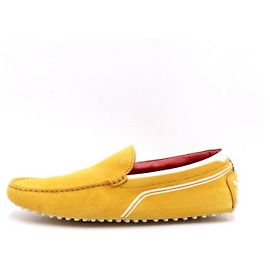 Tod's Mocassins de conduite pour hommes en daim jaune Jaune