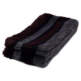 Fendi Sciarpa unisex in pelliccia di castoro multicolore Nero