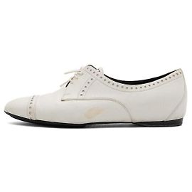 Hermès Scarpe stringate wingtip da donna in pelle bianca Bianco