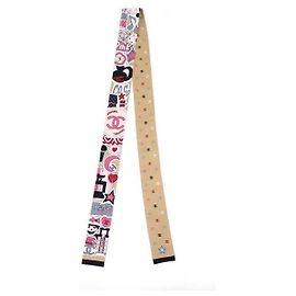 Chanel Lenço de seda com múltiplas estampas Season Laranja