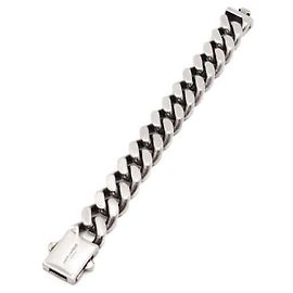 Saint Laurent Bracciale con catena curva in metallo Multicolore