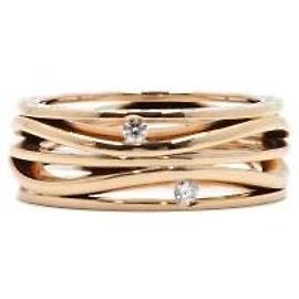 Omega Yellow Gold Diamond Aqua Ring Size Orange