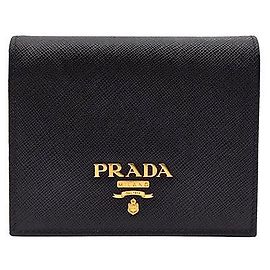 Prada Saffiano Leather Wallet Black