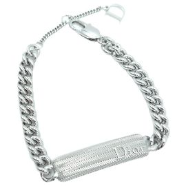 Dior Pulsera de cadena Guilloch Silver Plata
