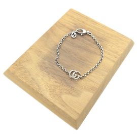 Gucci Pulseira de Prata Dupla Prata