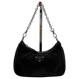 Prada Mini bolsa Hobo de nylon ReEdition Marrom